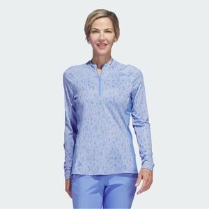 Adidas Ultimate 365 Printed 1/4 Zip Mock Neck Golf Polo‎ Shirt Size XS HT1237